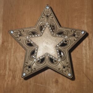 Things Remember Star Jewelry Trinket Box Feature Swarovski Crystal Blue Clear